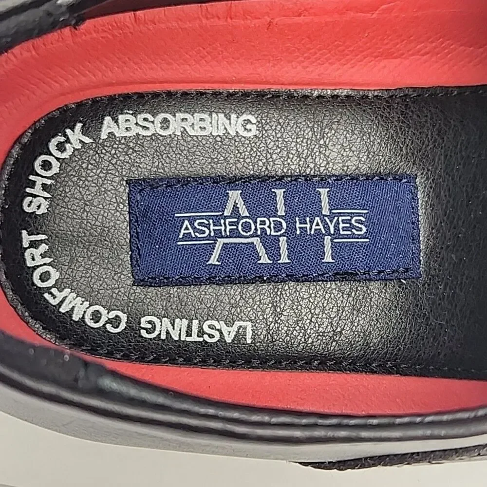 Ashford Hayes Dress Shoe Express Black Oxford Size 9 Men Derby Man-Made Upper